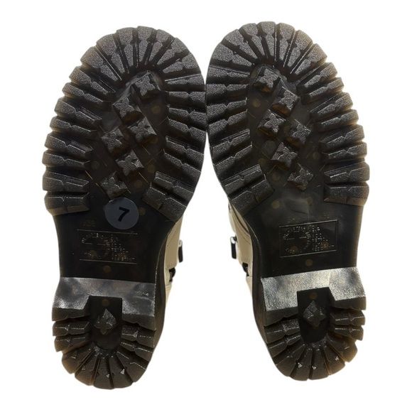 Dr. Martens Jadon Chunky Platform Lace up Side Zip Leather Combat Boots Size 7 - Picture 9 of 12